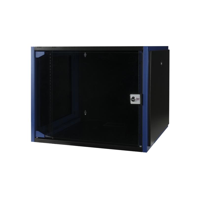 шкаф настенный 19дюйм 9u 600х450 дв. стекл. черн. datarex dr-600111 от BTSprom.by
