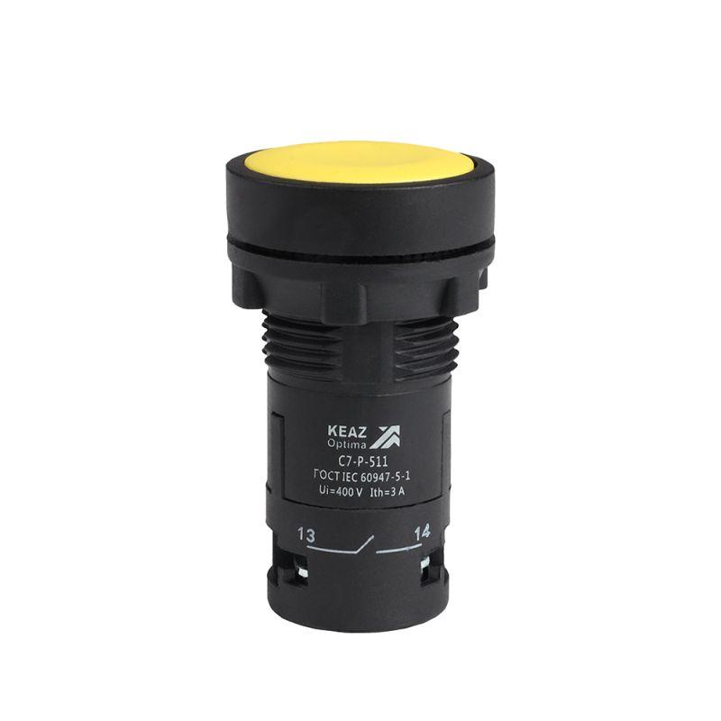 кнопка optisignal compact d22 с7-p-511 желт. 1но+1нз xb7na55 кэаз 362046 от BTSprom.by