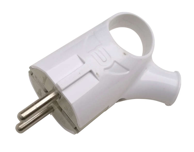 вилка угловая с кольцом с з/к 16а бел. 4120 in home 4690612009124 от BTSprom.by