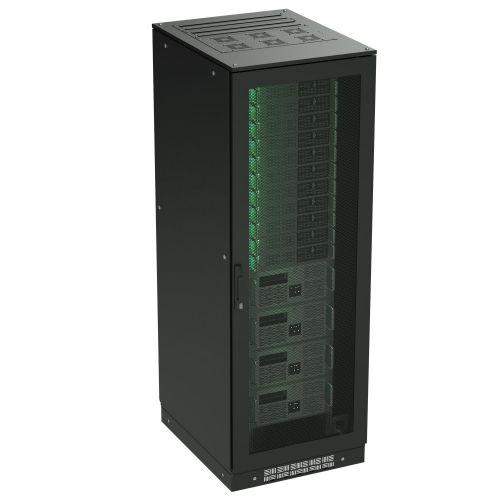 шкаф напольный 24u 600х600 двери перфорир./перфорир. укомплектован вводом и заглушками ral 9005 dkc r5it2466pfb от BTSprom.by