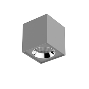 светильник светодиодный dl-02 cube 20вт 4000к 125х135 35град. накладной матов. сер. ral7045 varton v1-r0-h0360-20000-2002040 от BTSprom.by