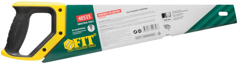  Ножовка по дереву переменный профиль каленый зуб по живой/влажной древесине профи 450мм FIT 40533 фото в каталоге от BTSprom.by
