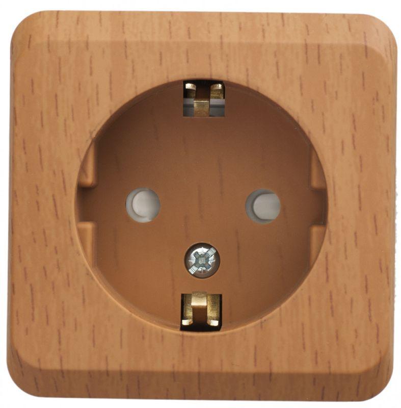 розетка 1-м оп этюд дача 16а ip20 250в с заземл. защ. шторки бук se pa16-004t от BTSprom.by