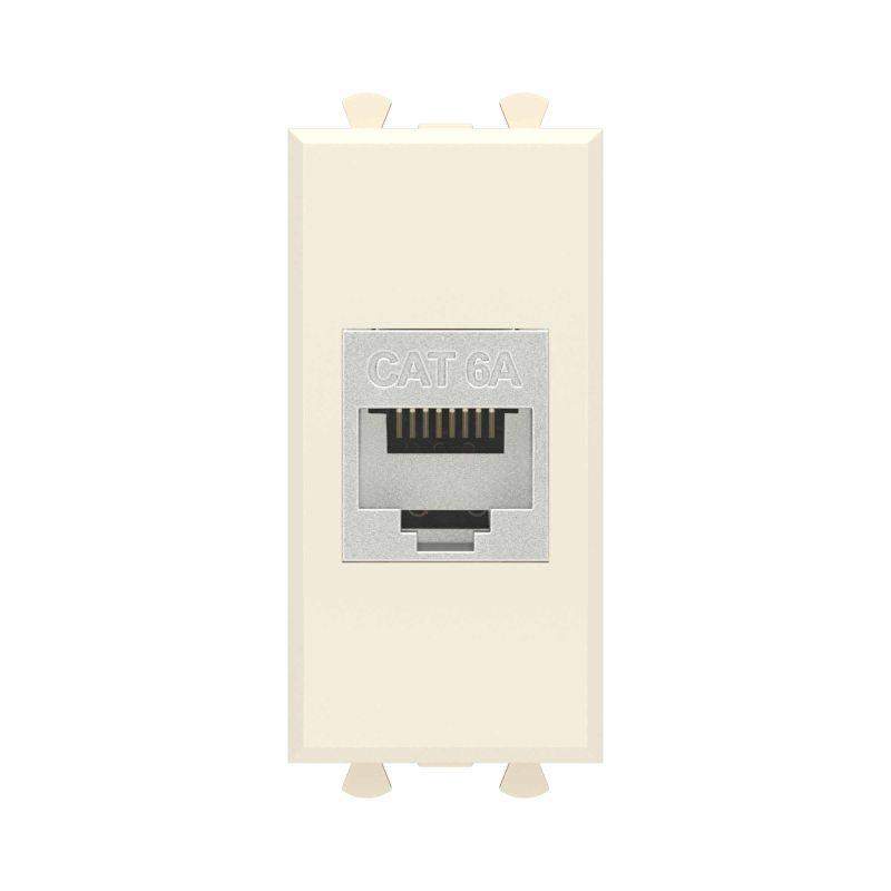 розетка компьютерная 1мод. avanti "ванильная дымка" rj45 кат.6a без шторок экранир. модульная механизм dkc 4405771 от BTSprom.by