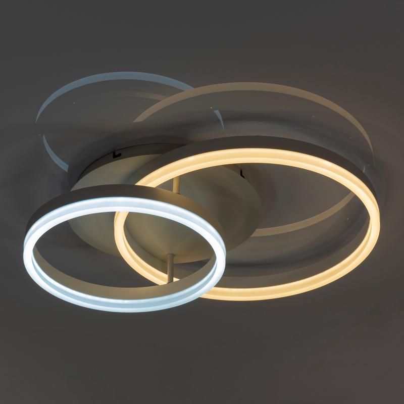  Люстра светодиодная ECLIPSE 56Вт 640х400х125мм 14кв.м потолочная ДУ 3 режима диммир. бел. Ritter 52082 9 фото в каталоге от BTSprom.by