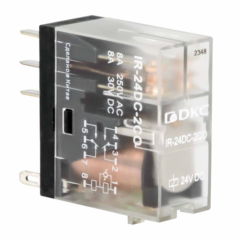 реле одиночное 24в dc 2 прекидн. контакта dkc ir-24dc-2co от BTSprom.by