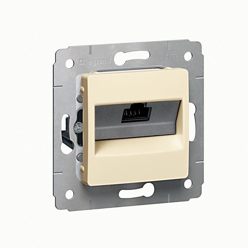 розетка компьютерная сп cariva rj45 utp на захватах сл. кость (diy-упак.) leg 695924 от BTSprom.by