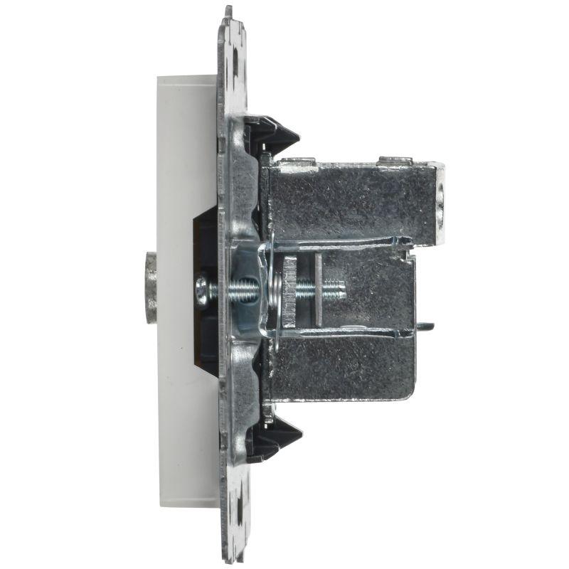  Розетка телевизионная проходная TV СП Brite РТВ10-0-БрБ механизм бел. IEK BR-A10-P-K01 фото в каталоге от BTSprom.by