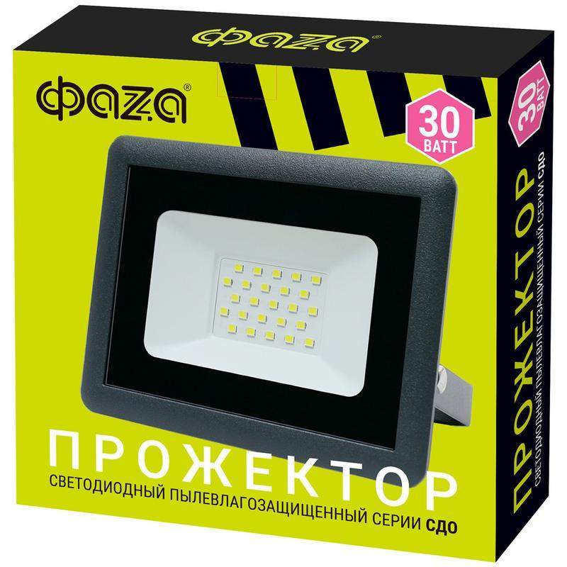 прожектор светодиодный сдо-10 30вт 6500к ip65 230в до gr фаzа 5032071 от BTSprom.by