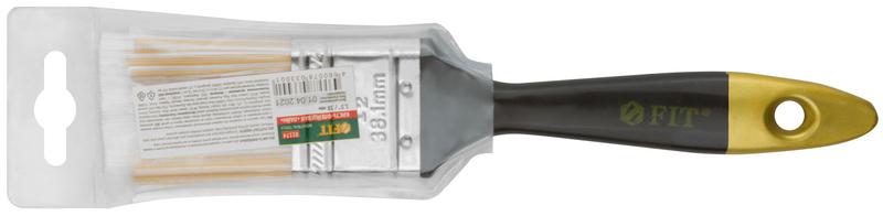  Кисть флейцевая "Лайн" искусственная щетина пластиковая ручка 1. 5дюйм (38мм) FIT 01174 фото в каталоге от BTSprom.by