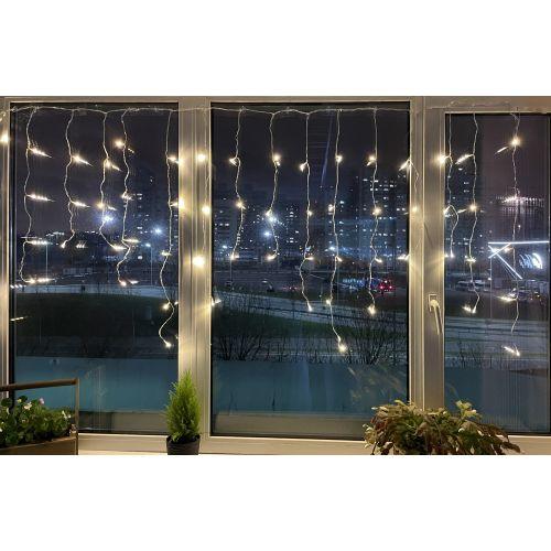  Гирлянда светодиодная "Бахрома" 2мх1м 62LED 24В IP44( без трансформатора Б0041911) тепл. свет ЭРА Б0041907 фото в каталоге от BTSprom.by