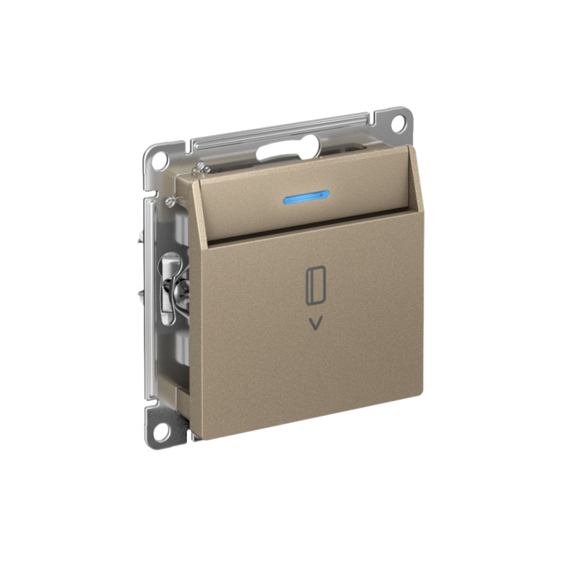 выключатель карточный 2мод. сп atlasdesign 10а ip20 без задержки времени механизм шампань se atn000567 от BTSprom.by