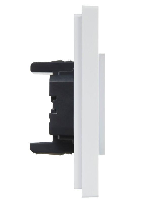  Розетка 2-м СП FORTE&PIANO FP225 10А без заземл. защ. шторки безвинт. крепл. бел. IEK FP-R23-10-1-K01 фото в каталоге от BTSprom.by