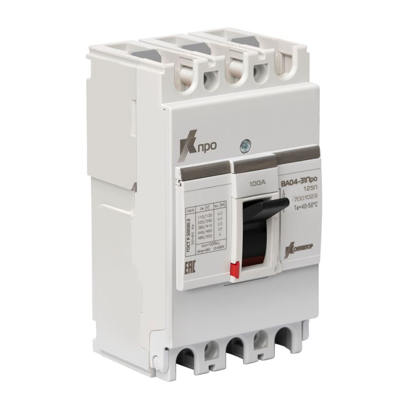 выключатель автоматический 3п 100а 20ка ва04-31 про 125п контактор 7001029 от BTSprom.by