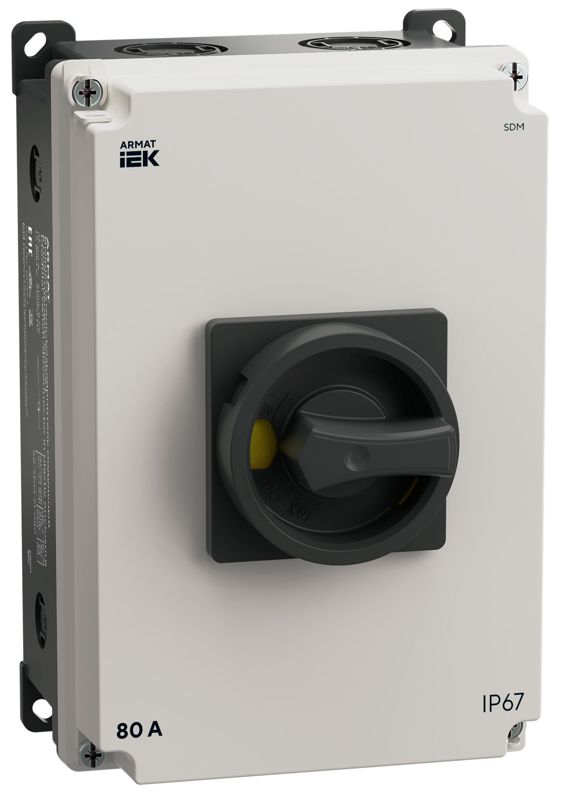 выключатель-разъединитель 3п 80а sdm ip67 в пластик. боксе armat iek ar-sdm-21-080 от BTSprom.by