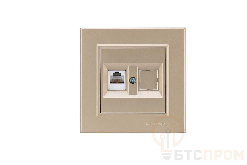 Розетка компьютерная+гнездо СП Karea 16А IP20 CAT 5 латунь Makel 56057035 фото в каталоге от BTSprom.by  Розетка компьютерная+гнездо СП Karea 16А IP20 CAT 5 латунь Makel 56057035 фото в каталоге от BTSprom.by