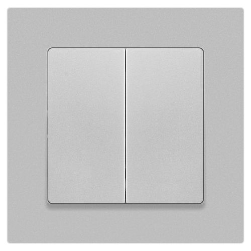  Выключатель 2-кл. СП Accent 6-104-03 10А IP20 250В AL/CU алюм. Intro Б0063484 фото в каталоге от BTSprom.by