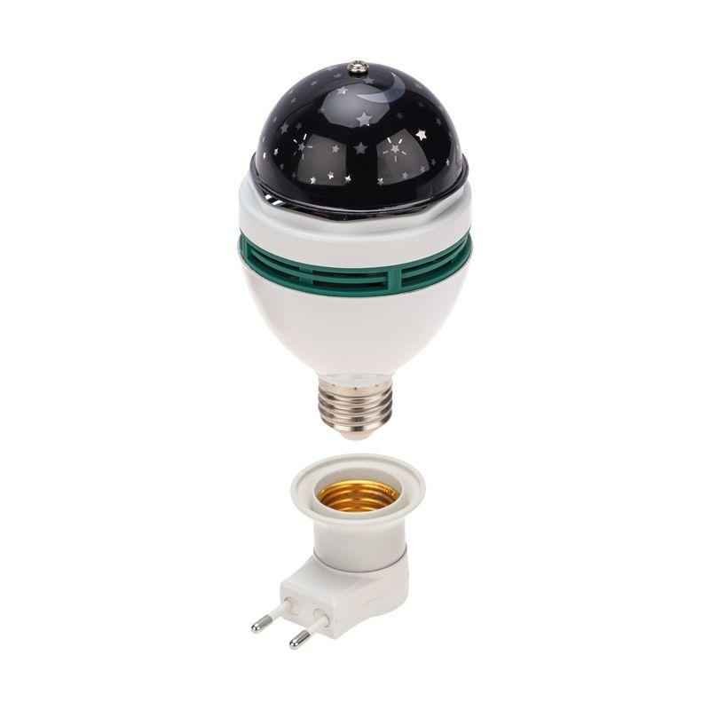  Диско-лампа светодиодная E27 230В проекция звезды с переходником в розетку Neon-Night 601-259 фото в каталоге от BTSprom.by