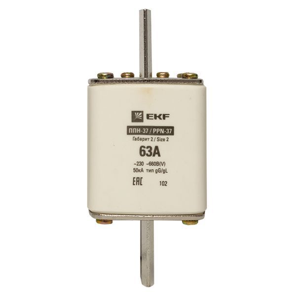  Вставка плавкая ППН-37 400/63А габарит 2 PROxima EKF fus-37/400/63 фото в каталоге от BTSprom.by