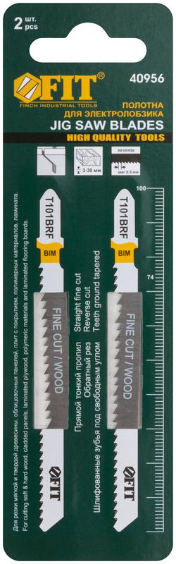  Полотно по дереву Bimetal шлифованные под свободным углом реверс. зубья 100/74/2.5мм (T101BRF) (уп.2шт) FIT 40956 фото в каталоге от BTSprom.by
