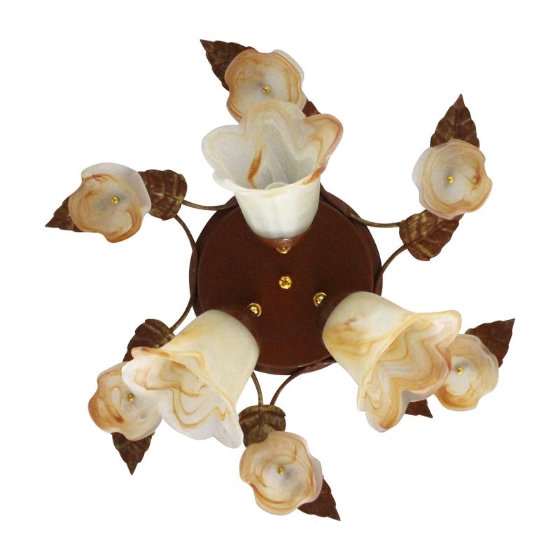  Светильник "Корзина" 131 (Плафон 3338) НПБ 01-3х60-110 Е14 ИУ корич./зол. Элетех 1005404847 фото в каталоге от BTSprom.by