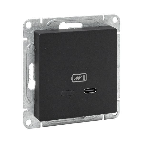 розетка сп эпика usb-с быстрая механизм черн. ekf up1-sob-usbcf от BTSprom.by