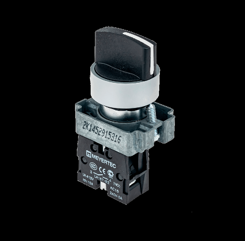 переключатель короткая ручка черн. 2 полож. 1no фикс-возвр мет. mtb2-bdz114 овен 58186 от BTSprom.by