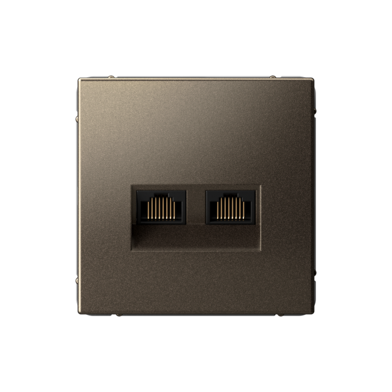 розетка компьютерная 2-м artgallery rj45 + rj45 кат.5e механизм мокко se gal000685 от BTSprom.by