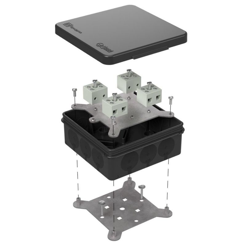 коробка огнестойкая оп двухкомпонентн. 60-0303-9005-fr6.0-8 е15-е120 100х100х40 промрукав 60-0303-9005-fr6.0-8 от BTSprom.by