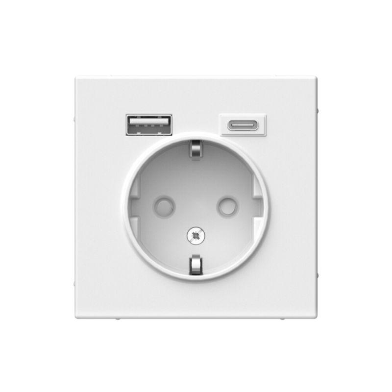 розетка artgallery 16а с 2-мя заряд. устройствами usb a+c 5в/2.4а/3а 2х5в/1.5а механизм бел. se gal000132 от BTSprom.by