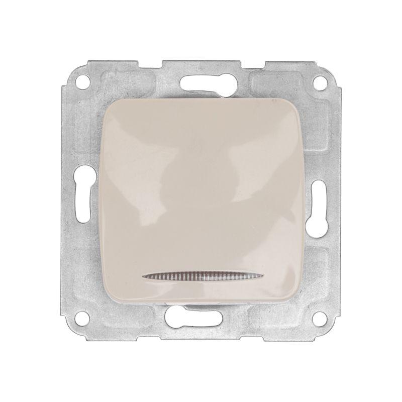 выключатель 1-кл. сп dea 10а с подсветкой механизм беж. kranz kr-78-0231 от BTSprom.by