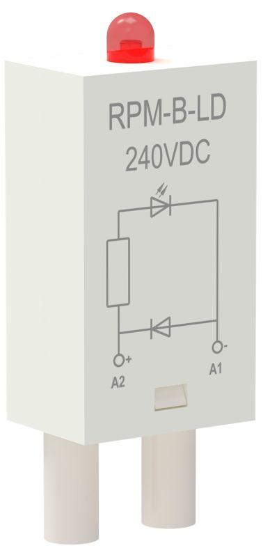 модуль защиты для реле диод+светодиод 240в dc oni rpm-b-ld-dc240v от BTSprom.by