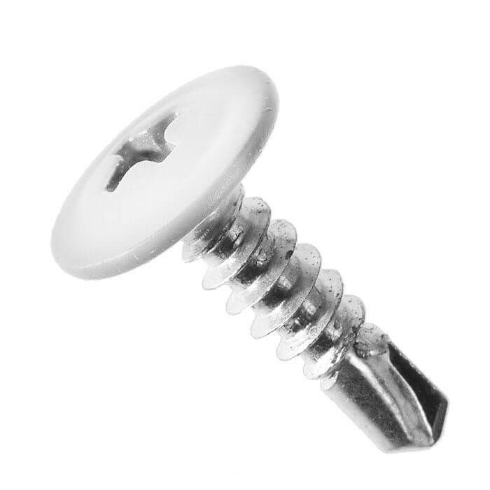 саморез 4.2х19 с прессшайбой сверло цинк ral 9003 бел. (уп.1000шт) промрукав pr08.9219 от BTSprom.by