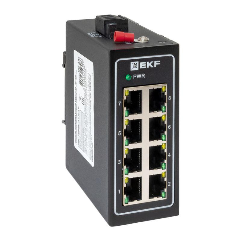 коммутатор неуправляемый промышленный u-8t 8 портов 10/100base-t(x) rj45 монтаж на din-рейку tsx ekf tsx-u-8t от BTSprom.by