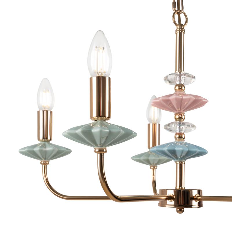  Светильник Castle 40Вт E14х5 IP20 подвесной Freya FR5336PL-05G фото в каталоге от BTSprom.by