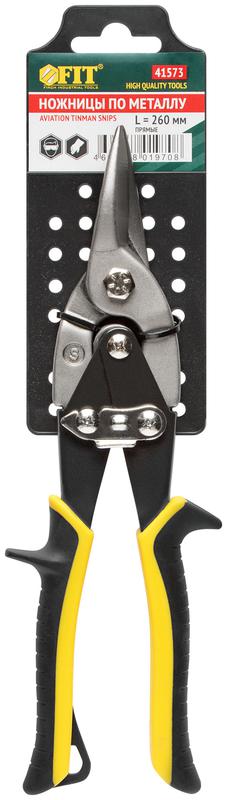  Ножницы по металлу усилен. CrV Профи прорезин. ручки прямые 260мм FIT 41573 фото в каталоге от BTSprom.by