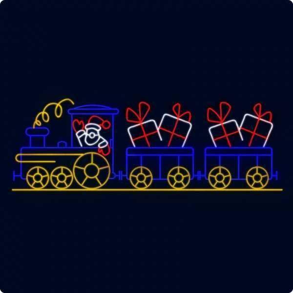 декоративная перетяжка рождественский поезд 500х170 см (цвет на выбор) от BTSprom.by