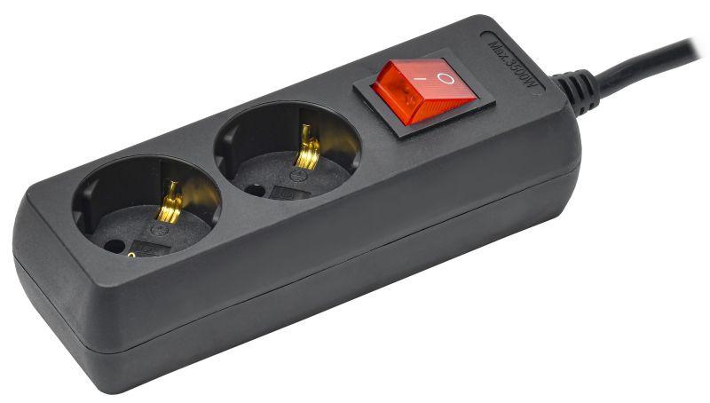 удлинитель 2х5м с заземл. 16а ip20 у02к 250в пвс 3х1 черн. iek wyp10-16-02-05-zk-k02 от BTSprom.by