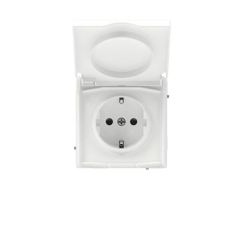 розетка силовая kant ip44 2p+e защ. шторки с крышкой бел. магнолия dkc 7000013 от BTSprom.by