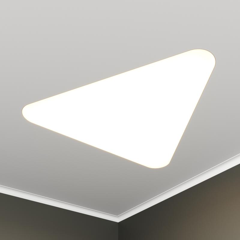 светильник светодиодный rve-lbx-trio-soft-446-vg 15вт 4000к 446х402х110мм треугольник закругл. встраив. под шпаклевку бел. rvelektro rve00003497 от BTSprom.by