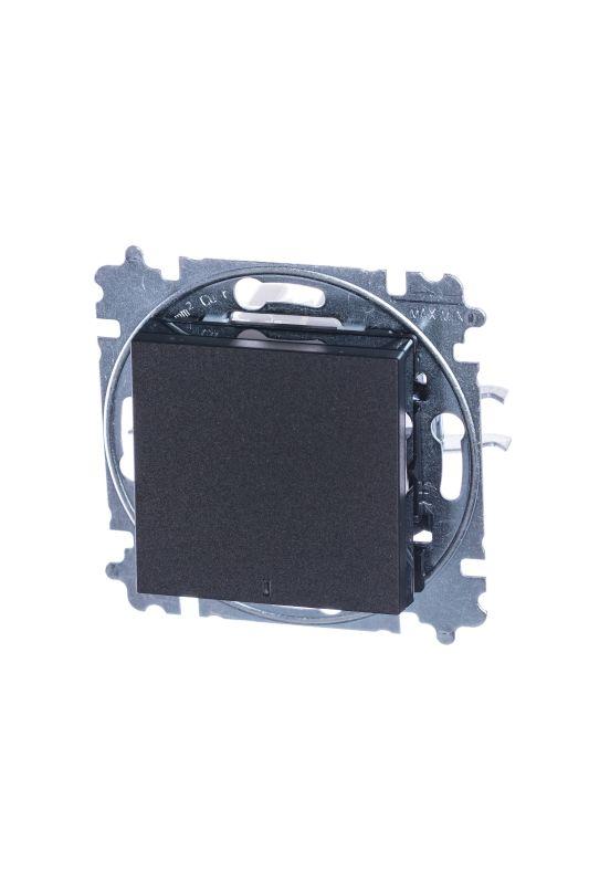 переключатель 1-кл. сп levit ip20 с подсветкой ориентацион. антрацит/дым. черн. abb 2chh590646a6063 от BTSprom.by