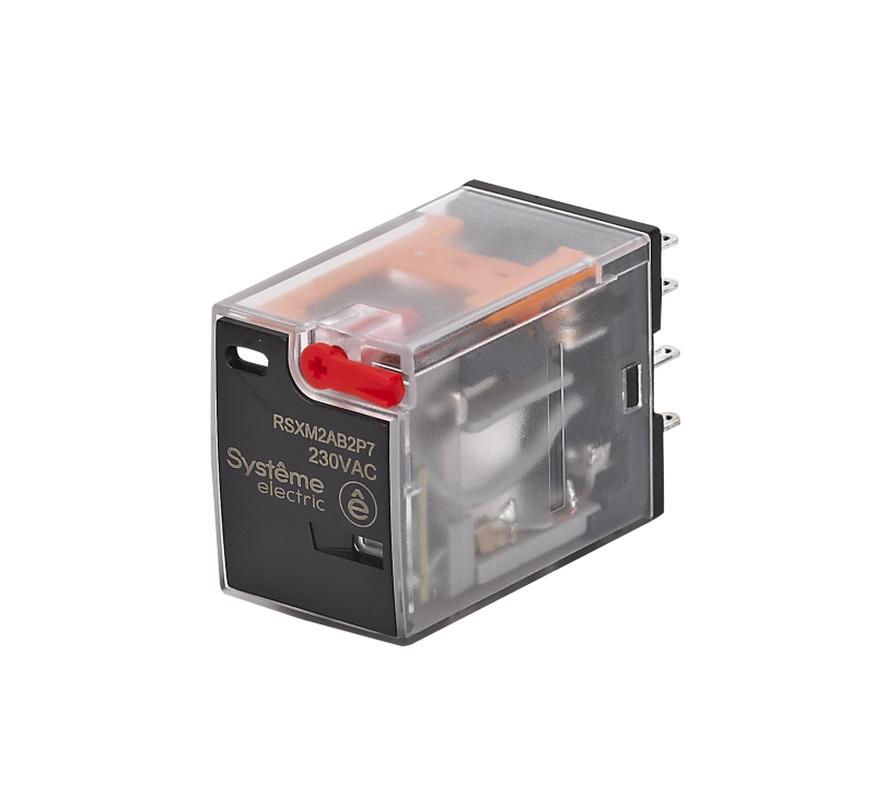 реле 12а 2перекл. 230в ac тест кнопка led se rsxm2ab2p7 от BTSprom.by