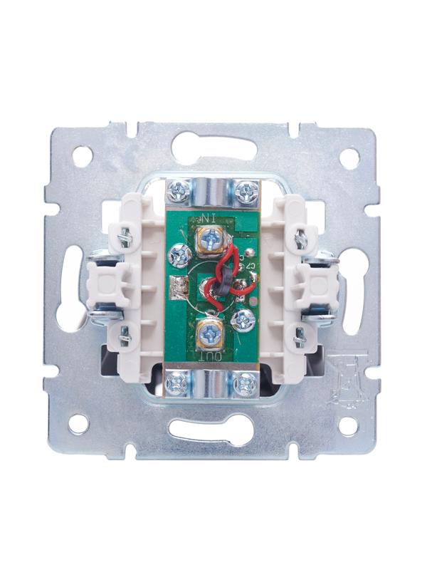  Розетка телевизионная проходная TV 1-м СП Vesna механизм жемчуж./бел. перламутр LEZARD 742-3088-129 фото в каталоге от BTSprom.by