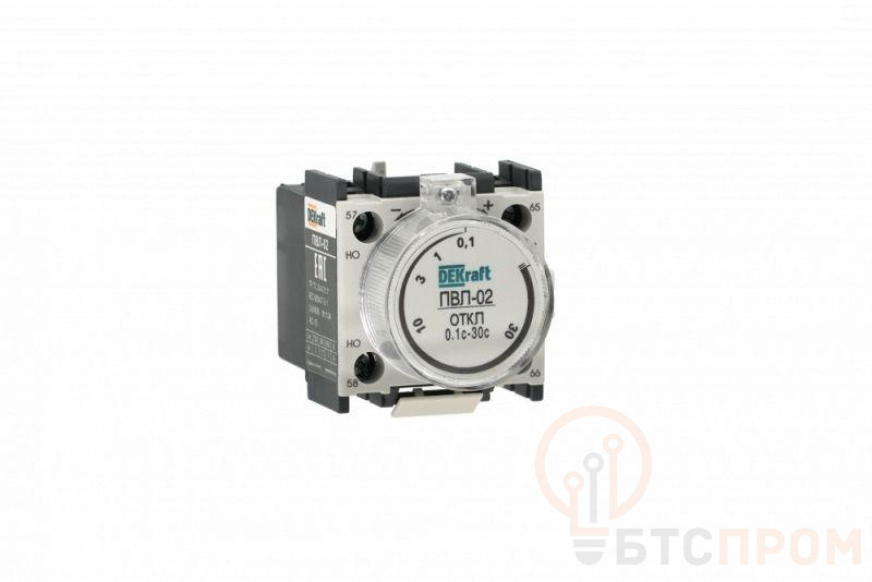 Приставка выдержки времени с задержкой при отключении 10-180с 1НО+1НЗ ПВЛ-02 DEKraft 22187DEK фото в каталоге от BTSprom.by  Приставка выдержки времени с задержкой при отключении 10-180с 1НО+1НЗ ПВЛ-02 DEKraft 22187DEK фото в каталоге от BTSprom.by