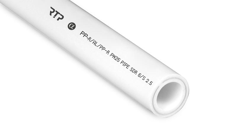 труба ppr 63х10.5 pn25 армир. алюм. бел. (дл.2м) rtp 16206 от BTSprom.by