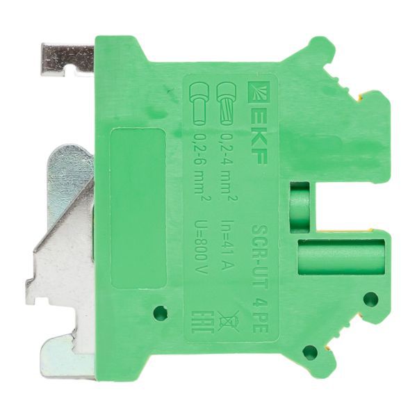  Колодка клеммная винтовая 4 UT земля EKF scr-ut-4-pe фото в каталоге от BTSprom.by
