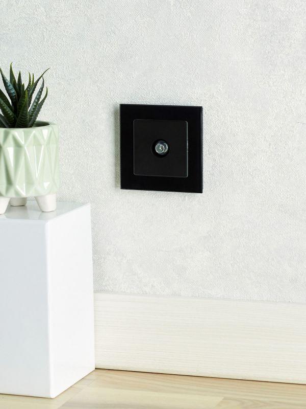  Розетка телевизионная проходная TV СП Brite РТВ10-0-БрЧ механизм черн. IEK BR-A10-P-K02 фото в каталоге от BTSprom.by