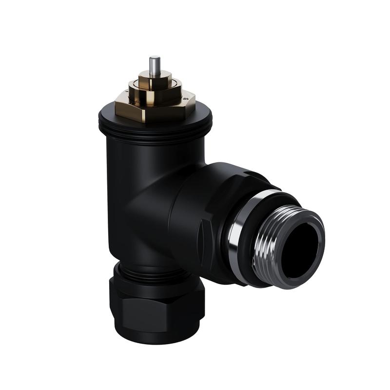  Набор термостатический угловой Design Pro 15мм М30х1.5 черн. Royal Thermo НС-1646650 фото в каталоге от BTSprom.by