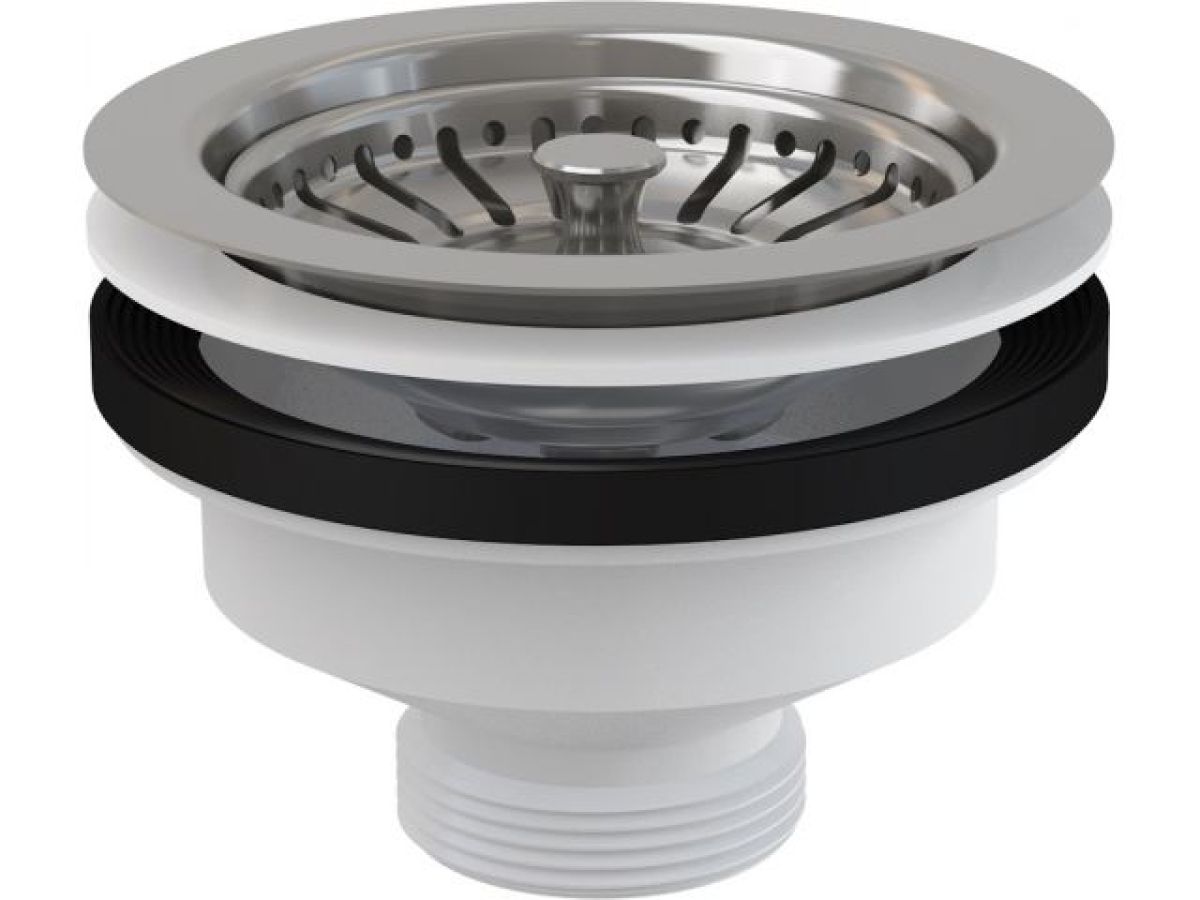  Водослив сифона для мойки 6/4" с нержавеющей peшeткой D115, Alcaplast A37 фото в каталоге от BTSprom.by