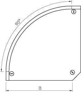  Крышка для угла горизонтального 90град. осн.100 DFB 90 100 DD OBO 7130511 фото в каталоге от BTSprom.by